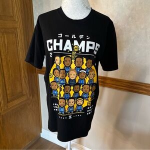 Golden State Warriors Shirt Mens Large Black Zeeb Labs Shirt Sleeve  Champs Rare